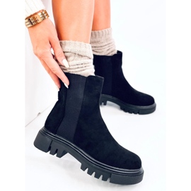 Swanson Botas Chelsea altas en negro 5