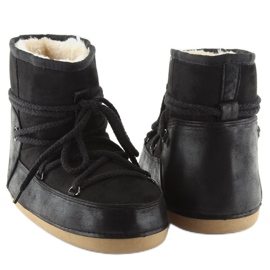 HW9500 Botas de nieve luna negra negro 1