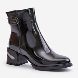 S.Barski Botas Charol Tacón Alto Aislante MR880-093 Negro 5