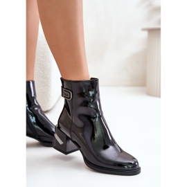 S.Barski Botas Charol Tacón Alto Aislante MR880-093 Negro 6