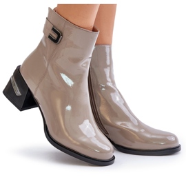 S.Barski Botas Charol Tacón Alto Aislante MR880-093 Gris 7
