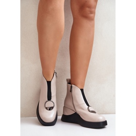 S.Barski Botas Cuña Charol Aislante D&amp;A MR880-136 Beige 3