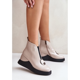 S.Barski Botas Cuña Charol Aislante D&amp;A MR880-136 Beige 7