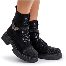 Botas De Trabajador Aisladas Con Decoración S.Barski HY42-281 Negro 10