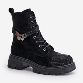 Botas De Trabajador Aisladas Con Decoración S.Barski HY42-281 Negro 4