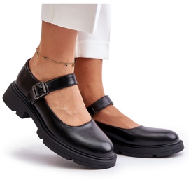 Zapatos Mujer Piel Ecológica Con Correa Negro Vinceza 62179 9