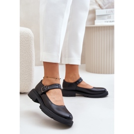 Zapatos Mujer Piel Ecológica Con Correa Negro Vinceza 62179 2