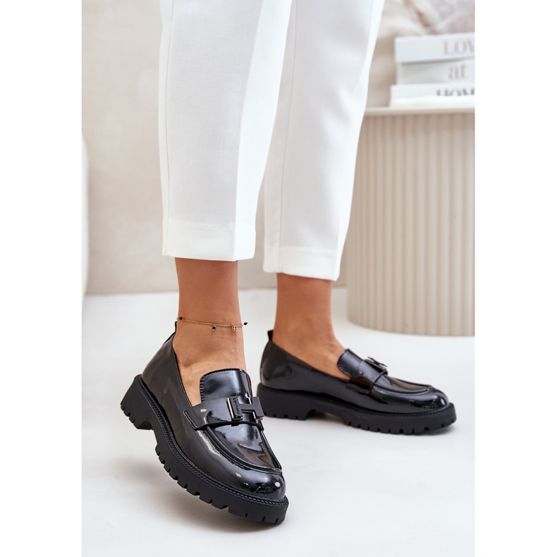 Mocasines Mujer Charol Vinceza 62187 Negro 2