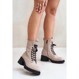 Botas Mujer Piel Natural Aislante Vinceza 66671 Beige 2