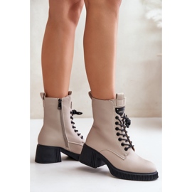 Botas Mujer Piel Natural Aislante Vinceza 66671 Beige 6