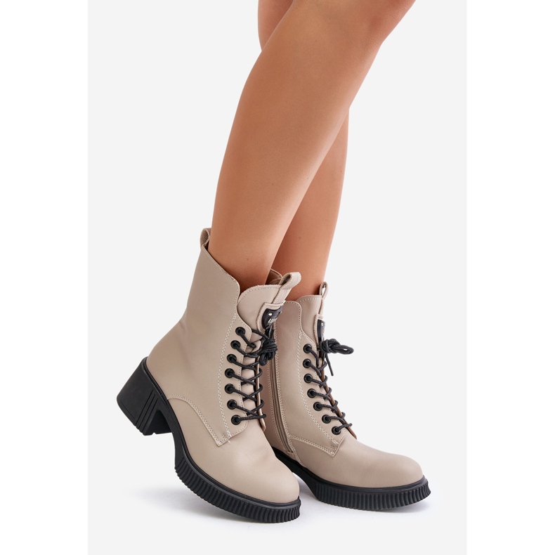 Botas Mujer Piel Natural Aislante Vinceza 66671 Beige 1