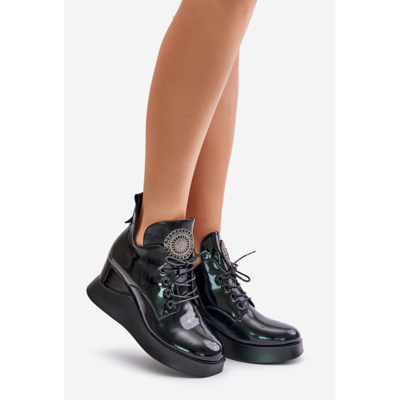 Botas Mujer Charol Cuña Aislante Vinceza 66706 Negro 1 Botas Mujer Charol Cuña Aislante Vinceza 66706 Negro 1