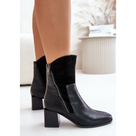 Botas de tacón alto aislantes para mujer, Negro Relabina 7