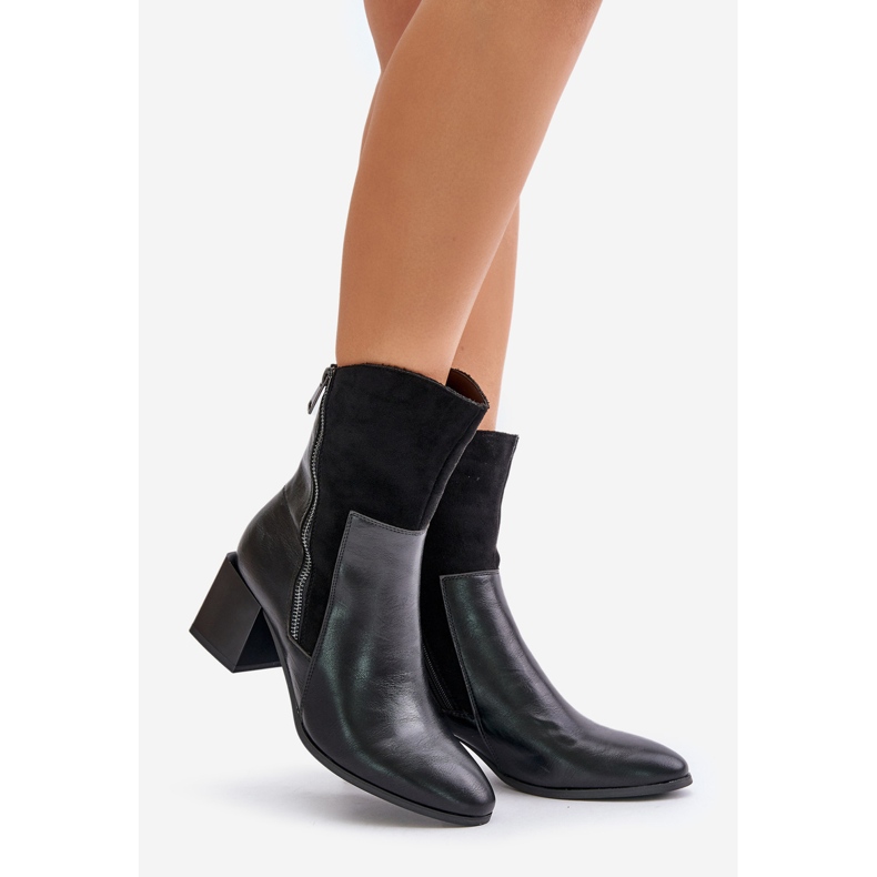 Botas de tacón alto aislantes para mujer, Negro Relabina 1