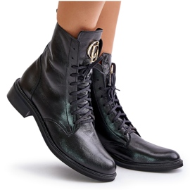 Zazoo 2955 Botines Charol Con Detalle Dorado En La Lengüeta, Negro 9