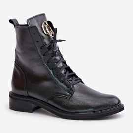 Zazoo 2955 Botines Charol Con Detalle Dorado En La Lengüeta, Negro 4