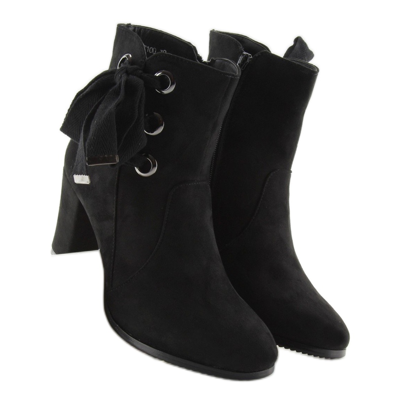 Botines negros tacón C100 negro 2