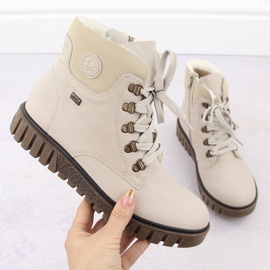 Botines de mujer impermeables beige Rieker Y3433-60 2