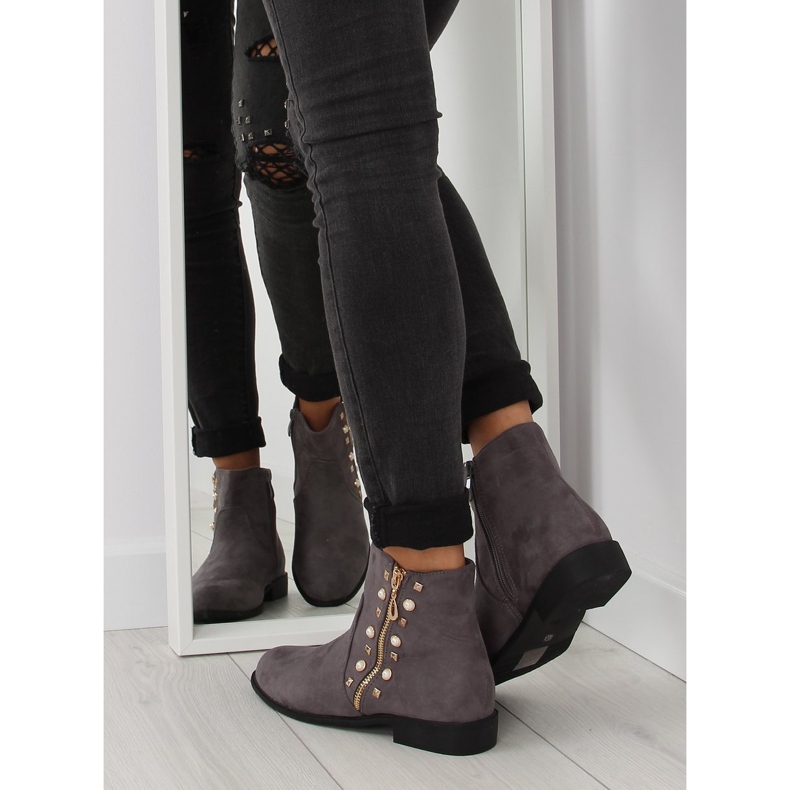 Botas con perlas grises 30708 gris 1