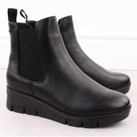 Botines de mujer con cuña, negro Potocki 12433 2