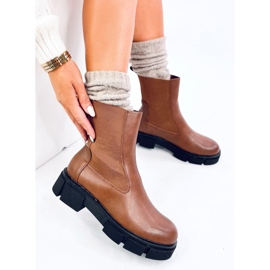 Botas Chelsea de mujer Sneed Camel marrón 5