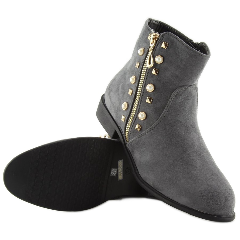 Botas con perlas grises 30708 gris 2