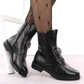 Botas aislantes de mujer con decoración, negras Potocki 12441 negro 4