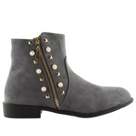 Botas con perlas grises 30708 gris 5