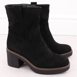 Botines de mujer de ante, negro, Potocki 51302 2