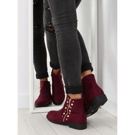 Botas con perlas burdeos 30708 rojo multicolor 5