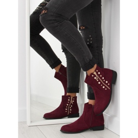 Botas con perlas burdeos 30708 rojo multicolor 1