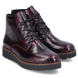 Botines mujer charol burdeos Rieker 44902-35 rojo 11
