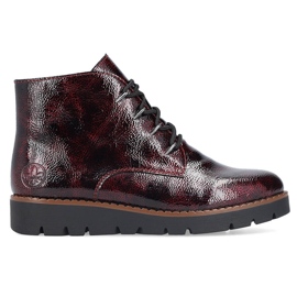 Botines mujer charol burdeos Rieker 44902-35 rojo 14