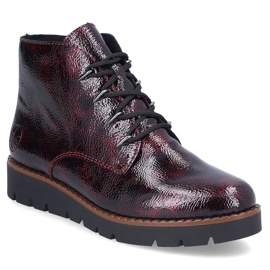 Botines mujer charol burdeos Rieker 44902-35 rojo 7