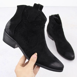 Botas cowboy con aislamiento para mujer, negras Potocki SZ12189 negro 1