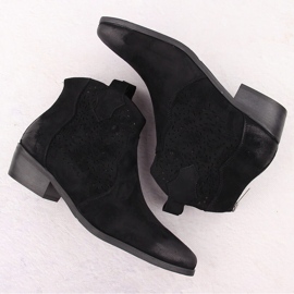 Botas cowboy con aislamiento para mujer, negras Potocki SZ12189 negro 3