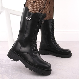 Botas trabajadoras de mujer de piel negra Filippo DBT6302 negro 5