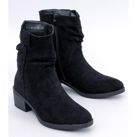 Botines tacón bajo Raney ante negro 1