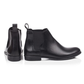 Botas Chelsea planas de mujer, piel negra Butdam Btk negro 4