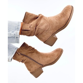 Botines tacón bajo Raney ante caqui beige 5