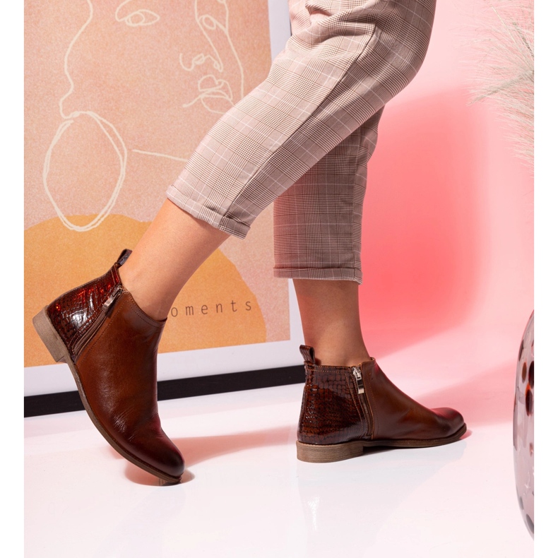 BUTDAM Botas Btz otoño piel marrón Aurora 1