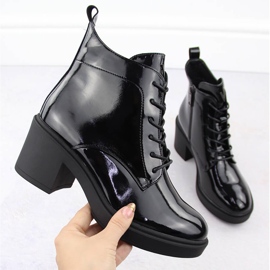 Botines de mujer charol, negro, Vinceza 58321 1