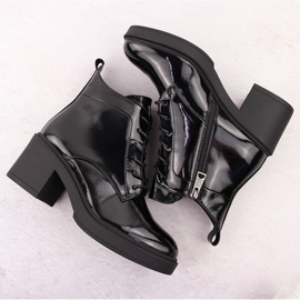 Botines de mujer charol, negro, Vinceza 58321 3