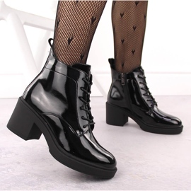 Botines de mujer charol, negro, Vinceza 58321 5