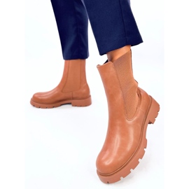 Botas Chelsea altas de mujer Setze Tan marrón 4