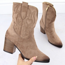 Botas cowboy aislantes de mujer beige Vinceza 1