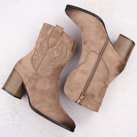 Botas cowboy aislantes de mujer beige Vinceza 3
