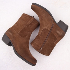 Botas cowboy de mujer en piel marrón de Sergio Leone BT284-S 11