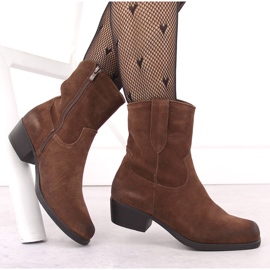Botas cowboy de mujer en piel marrón de Sergio Leone BT284-S 12
