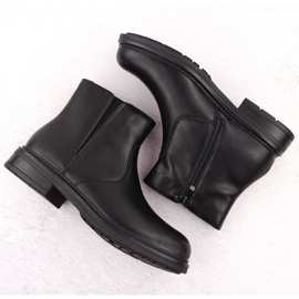 Botines de mujer de piel con aislamiento negro Sergio Leone BT345-S 11